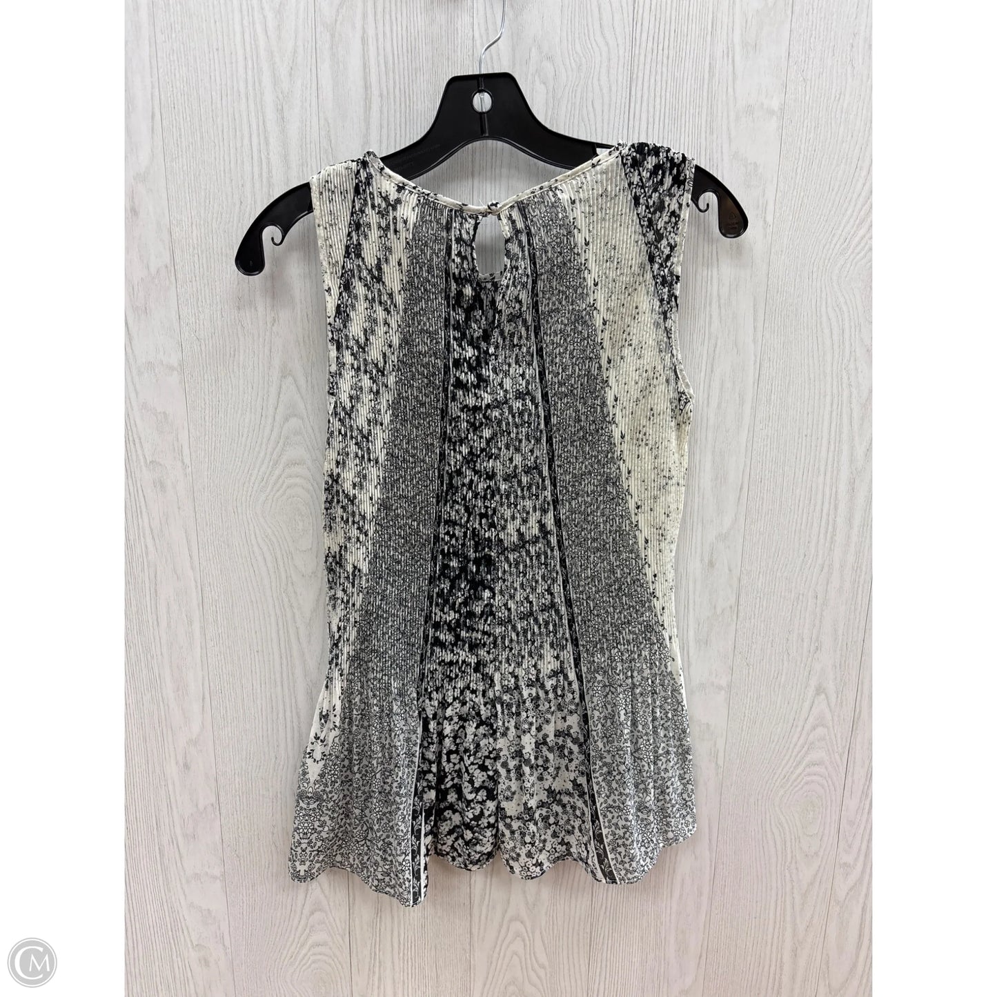 Top Sleeveless By Rose And Olive In Black & Cream, Size: S