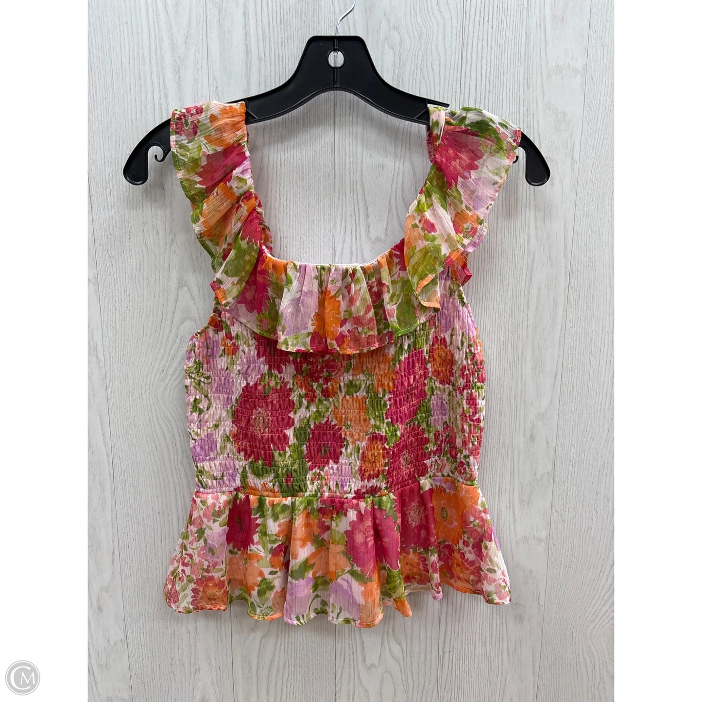 Top Sleeveless By Lc Lauren Conrad In Floral Print, Size: M