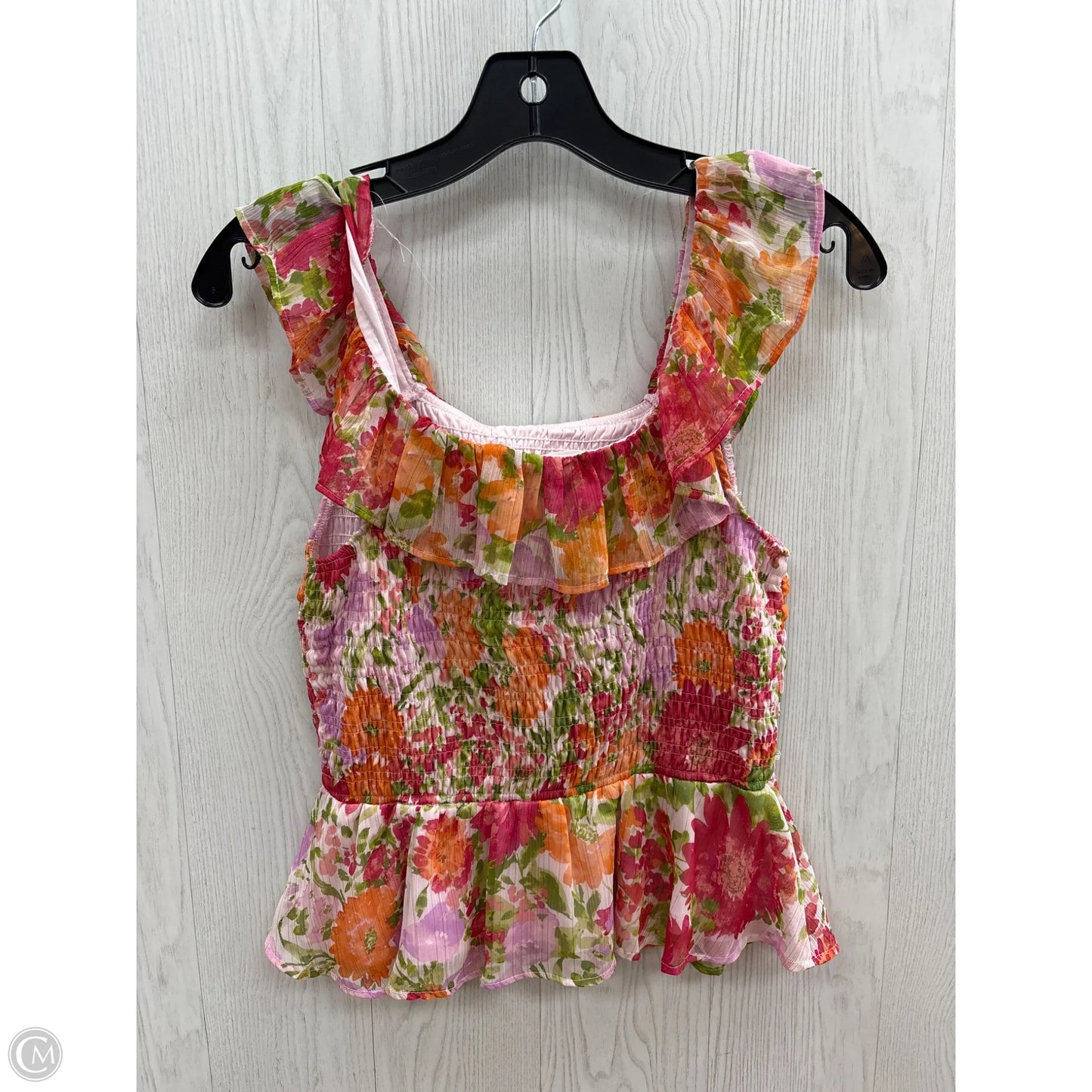 Top Sleeveless By Lc Lauren Conrad In Floral Print, Size: M