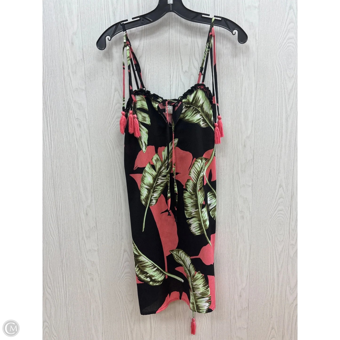 Swimwear Cover-up By Venus In Black & Pink, Size: S