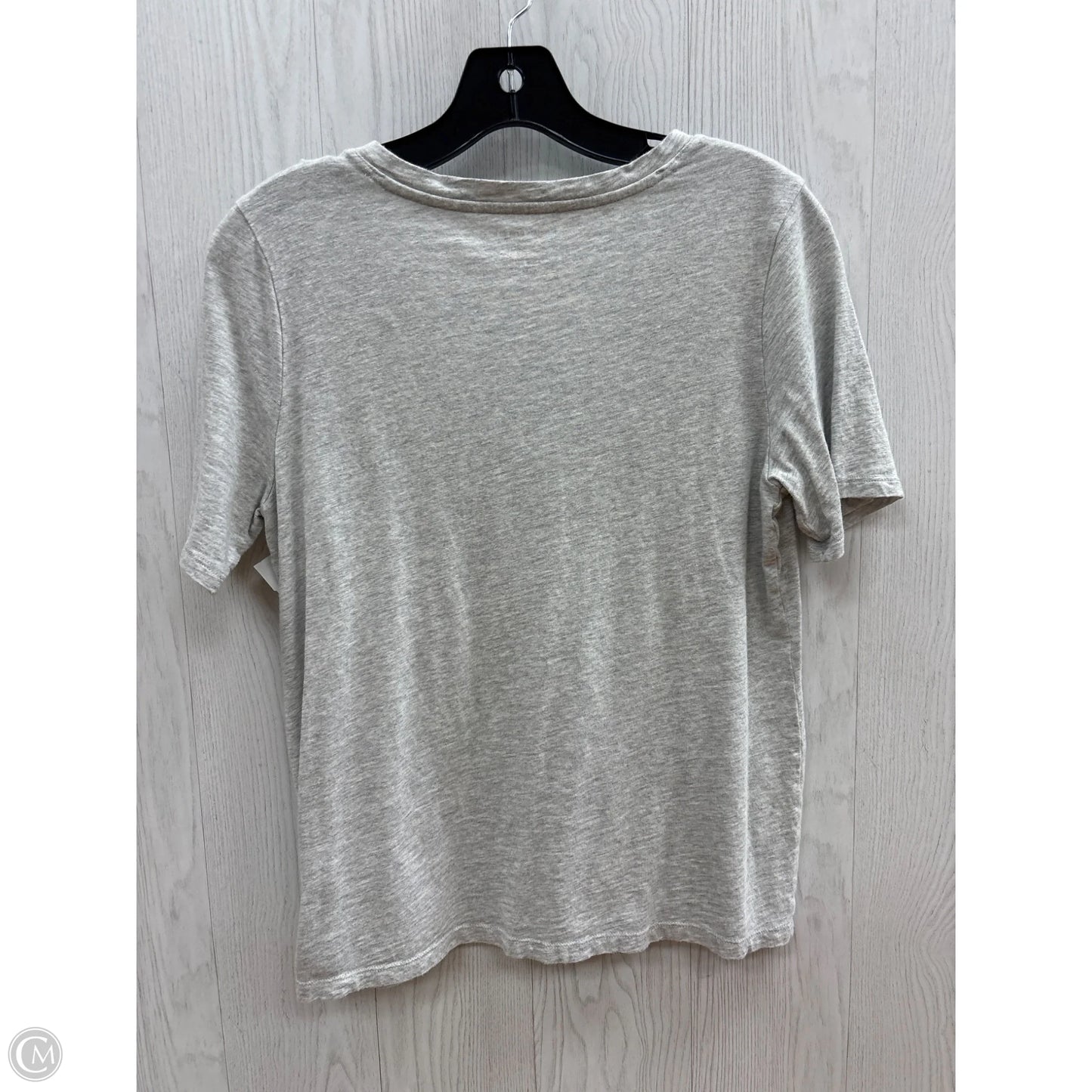 Top Short Sleeve Basic By Banana Republic In Grey, Size: M