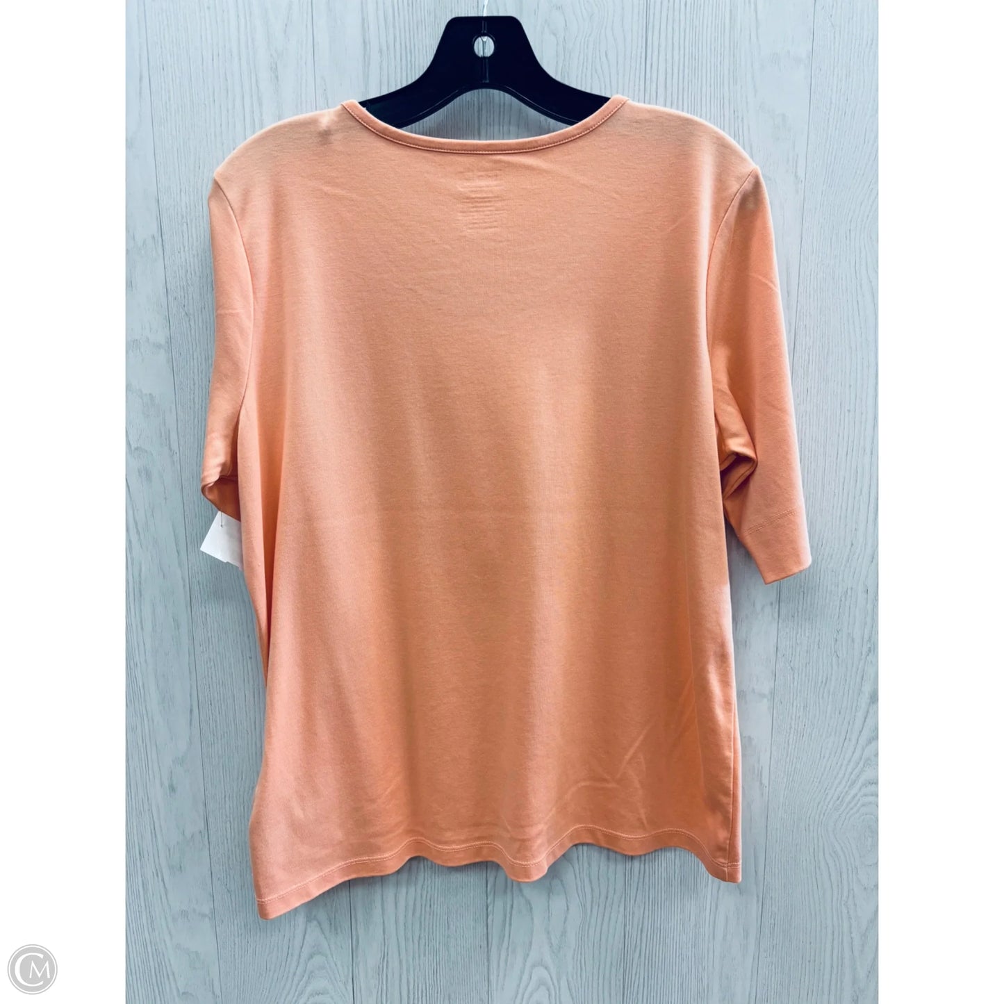 Top Short Sleeve By L.l. Bean In Peach, Size: L