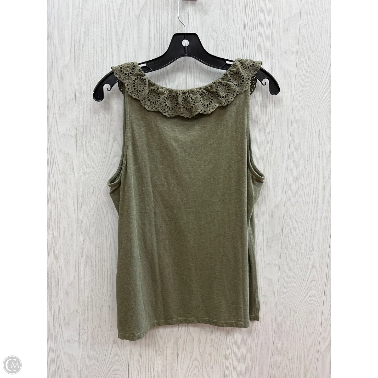 Top Sleeveless By Talbots In Green, Size: L