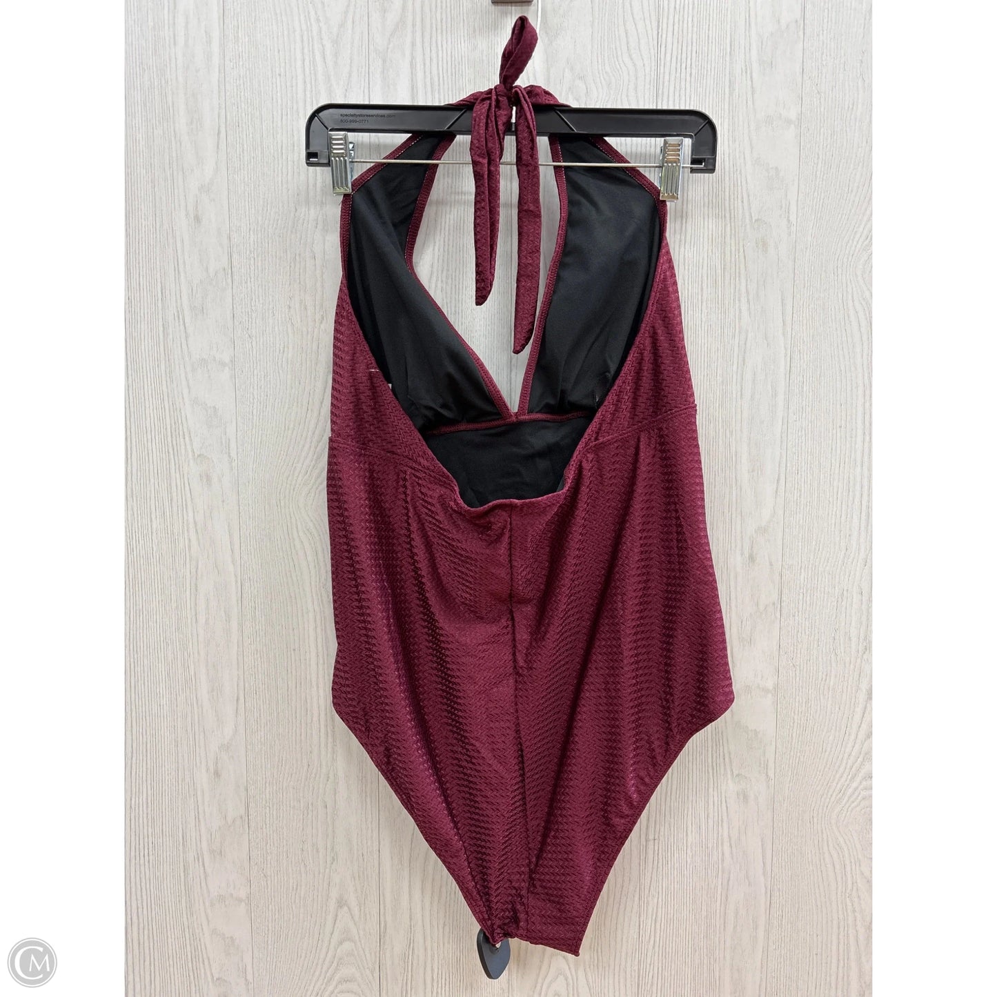 Swimsuit By Shein In Maroon, Size: 1x