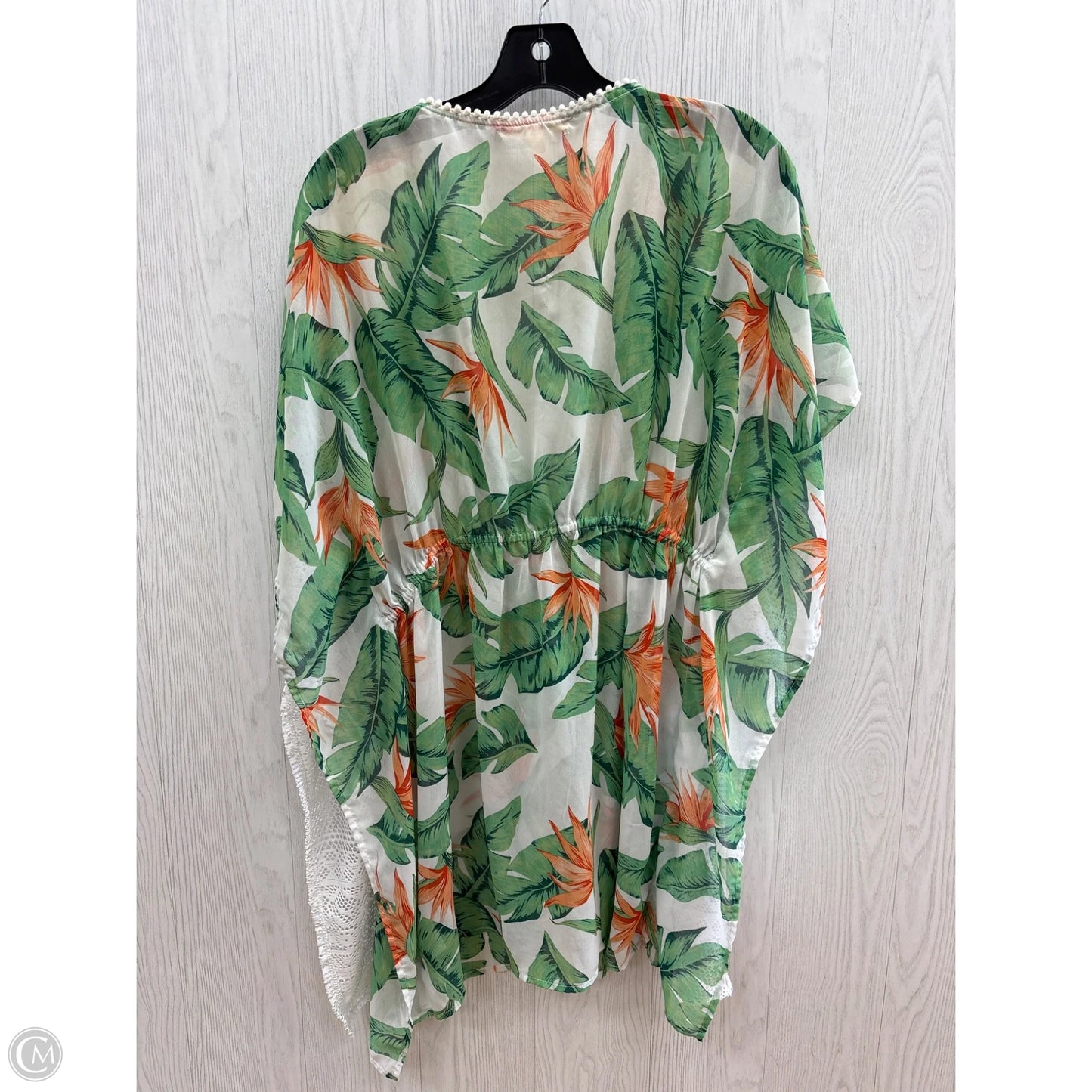 Swimwear Cover-up By Clothes Mentor In Green & Orange, Size: L