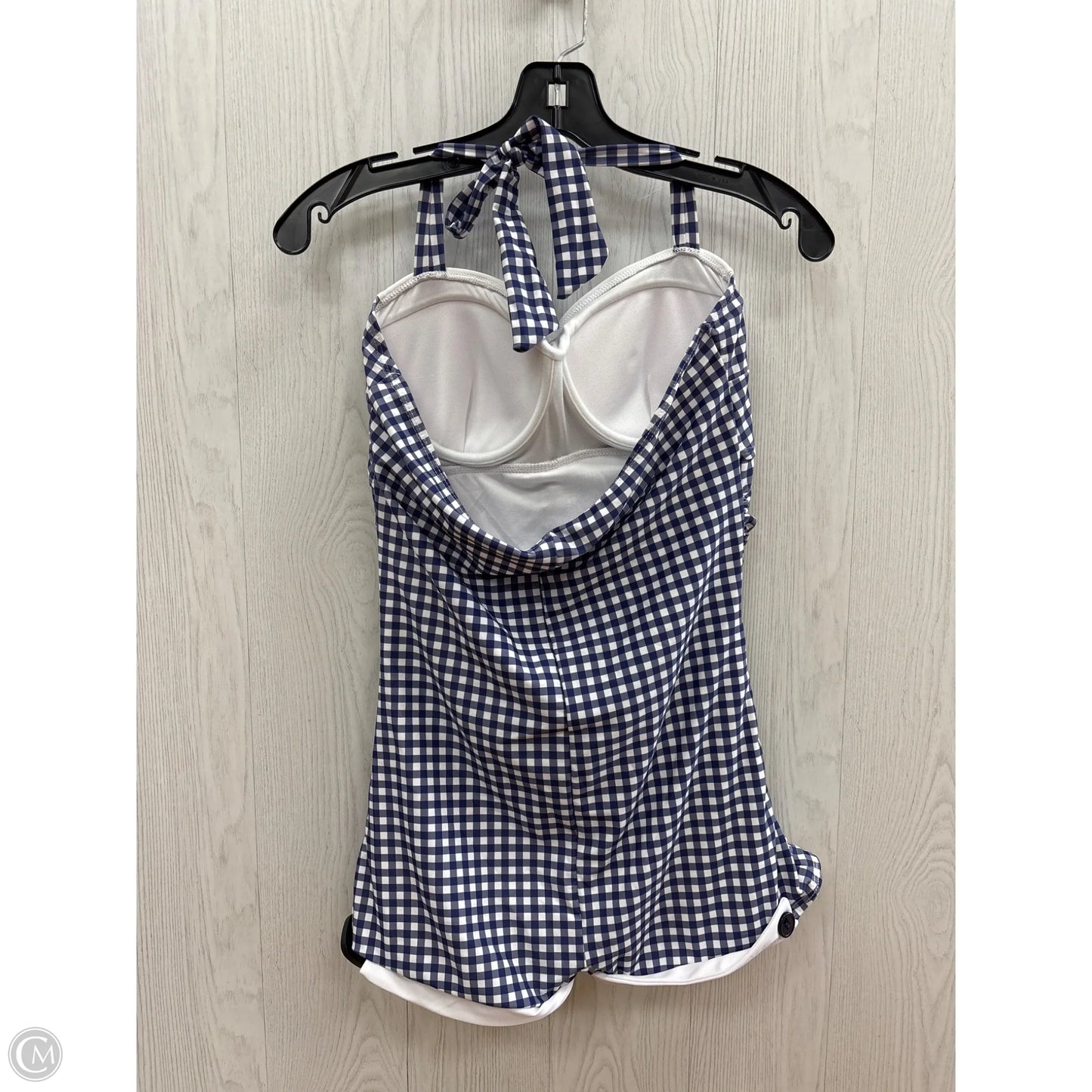 Swimsuit By Clothes Mentor In Blue & White, Size: Xl