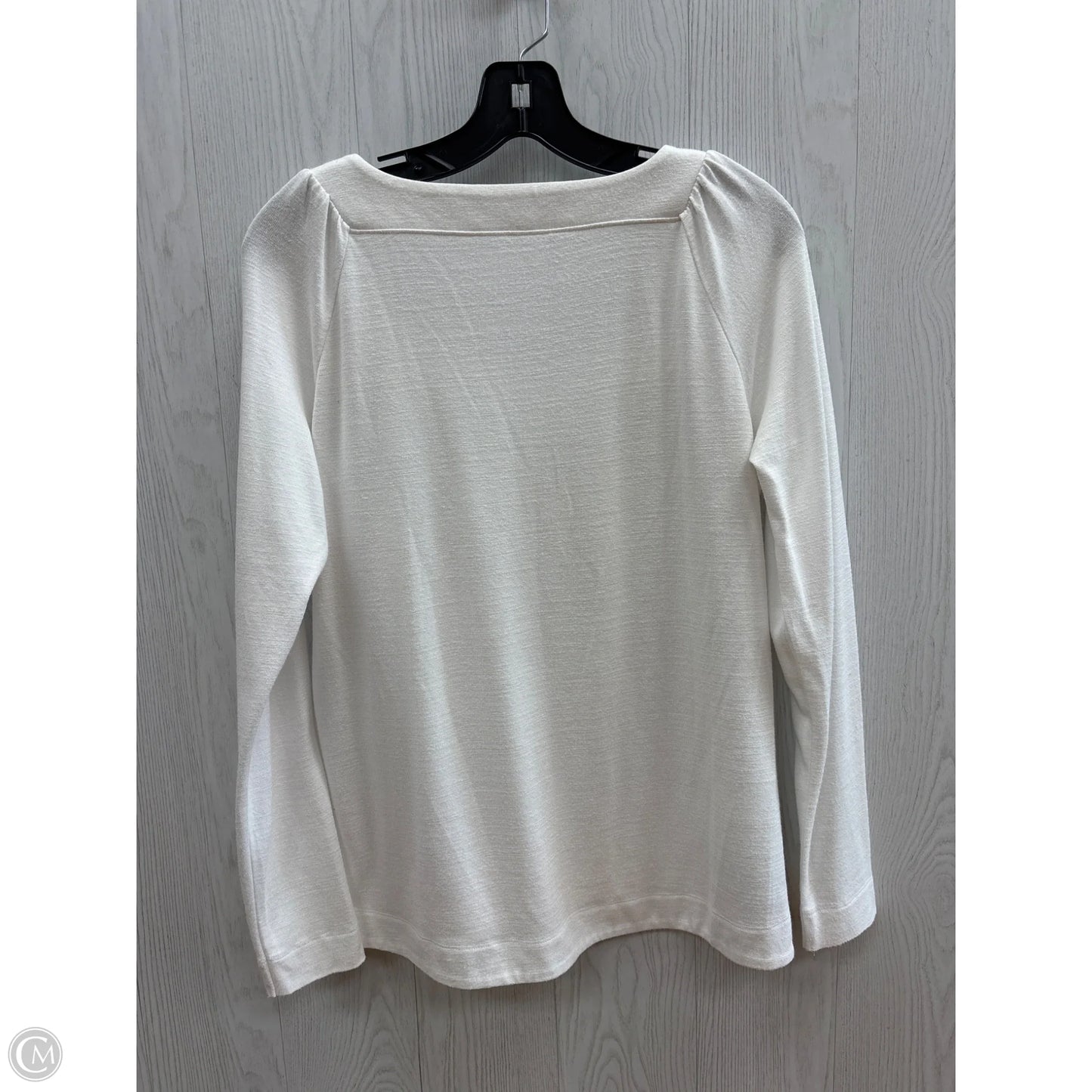 Top Long Sleeve Basic By Loft In White, Size: S