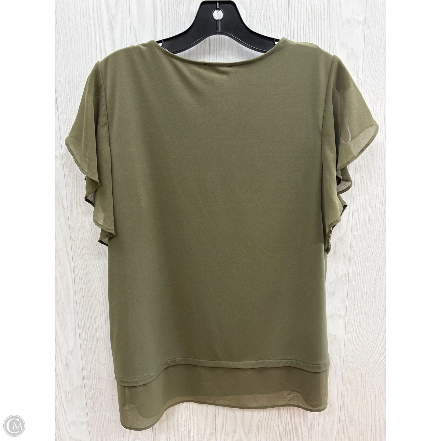 Top Short Sleeve By Calvin Klein In Green, Size: S