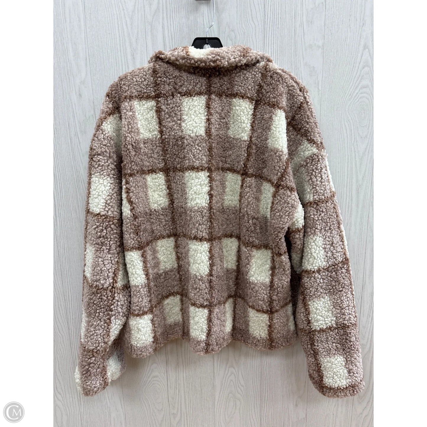 Jacket Faux Fur & Sherpa By Stoosh In Pink & Tan, Size: Xl