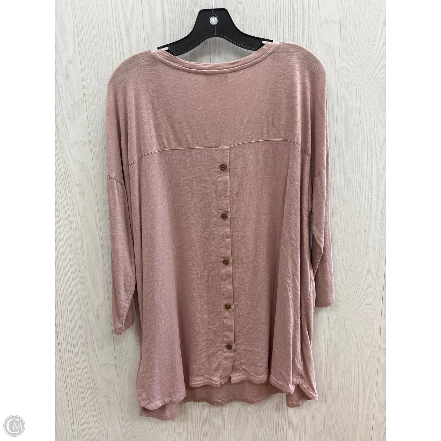 Top 3/4 Sleeve By Pure Jill In Pink Purple, Size: L
