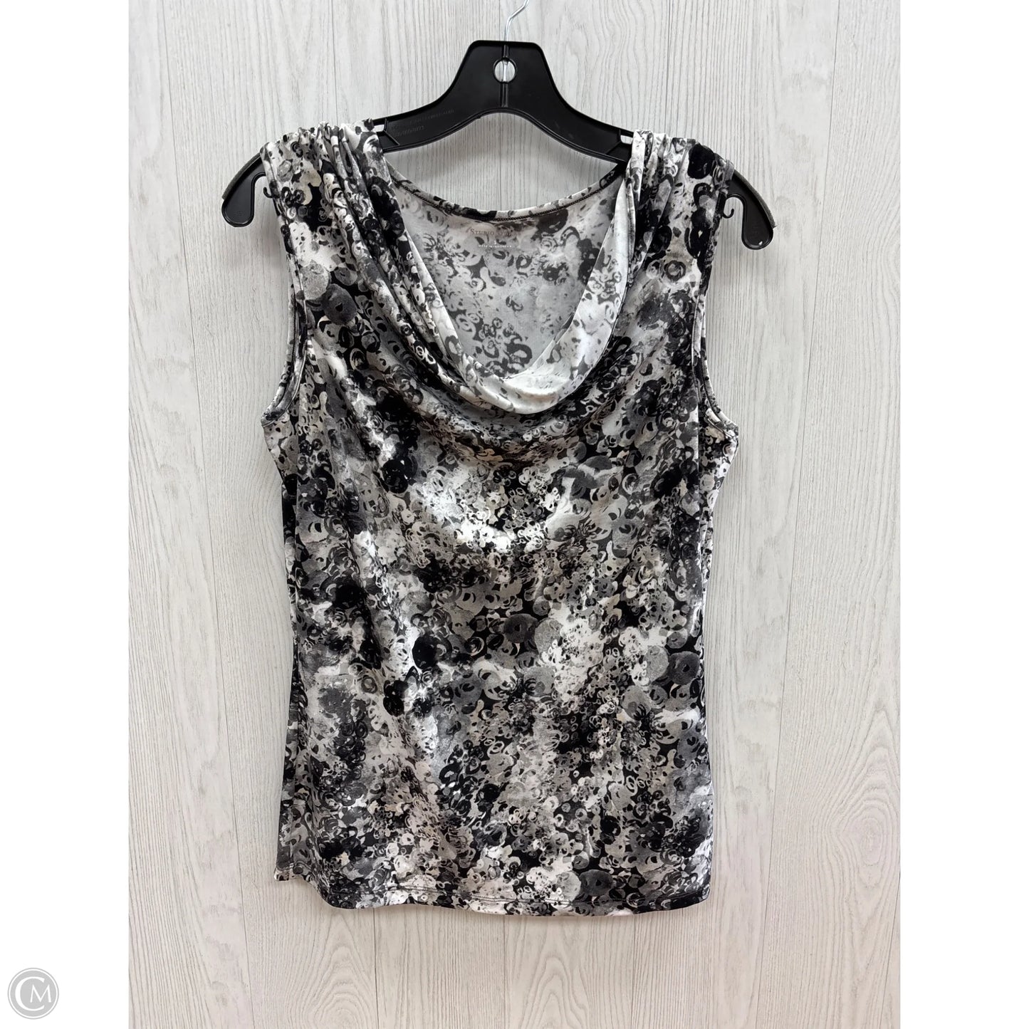 Top Sleeveless By Studio Works In Black & White, Size: S