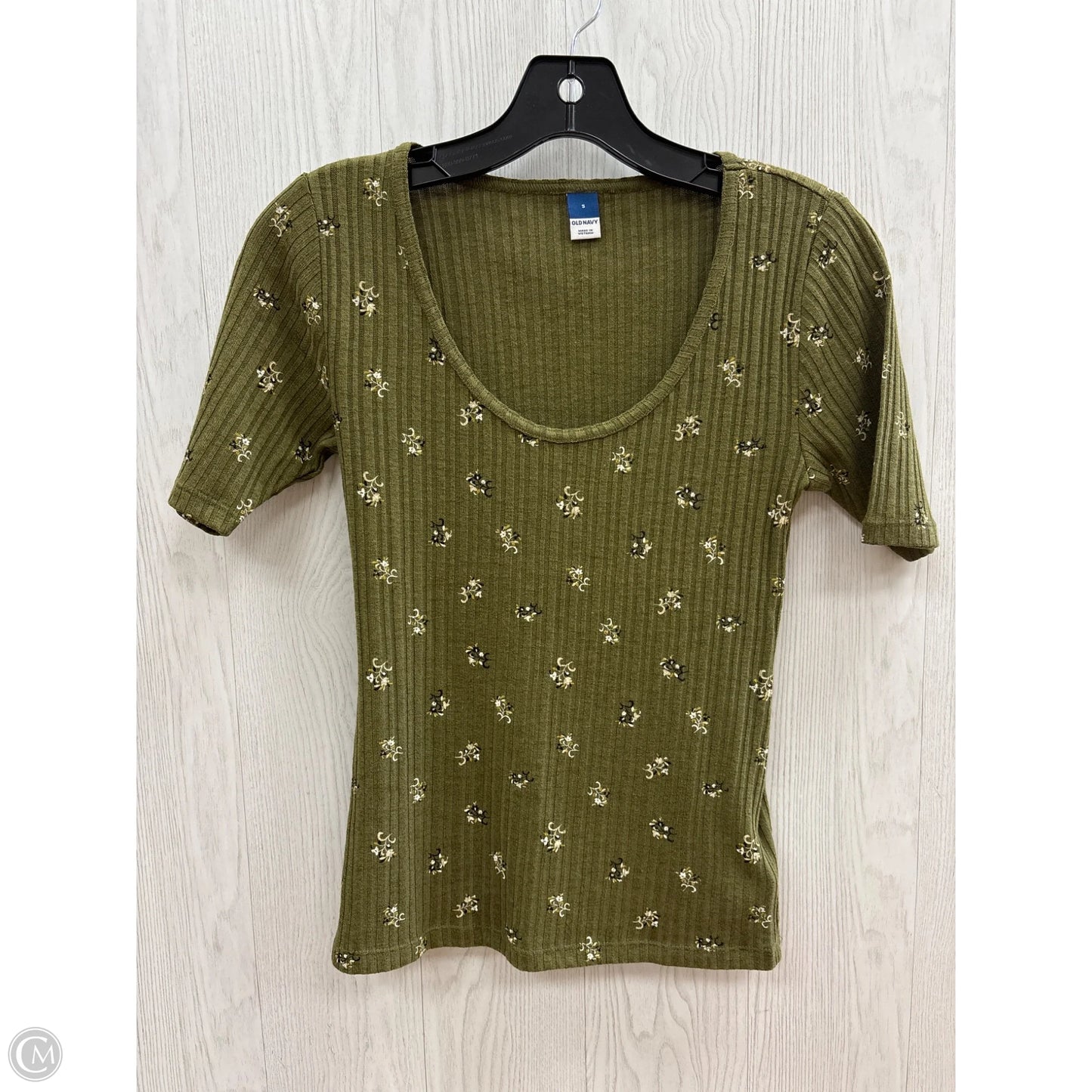Top Short Sleeve By Old Navy In Green, Size: S