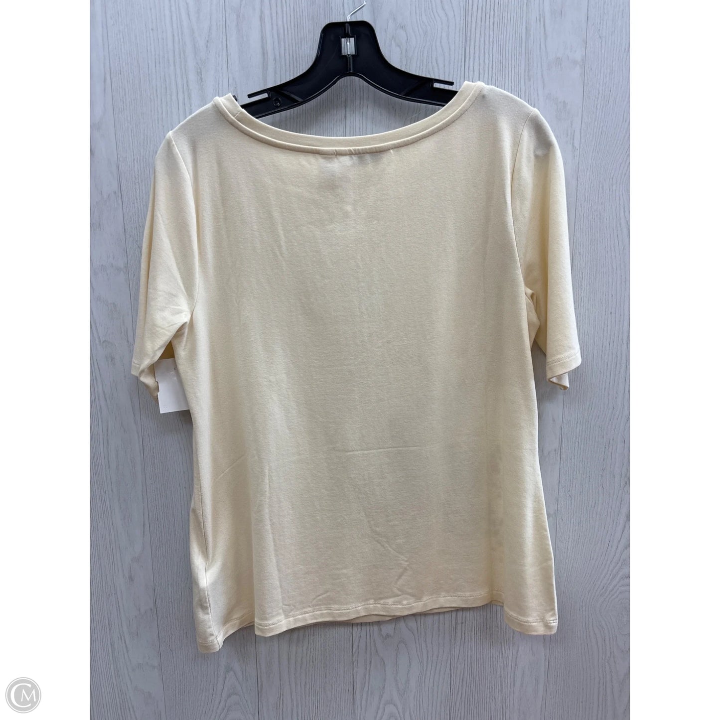 Top Short Sleeve By Isaac Mizrahi Live Qvc In Cream, Size: S