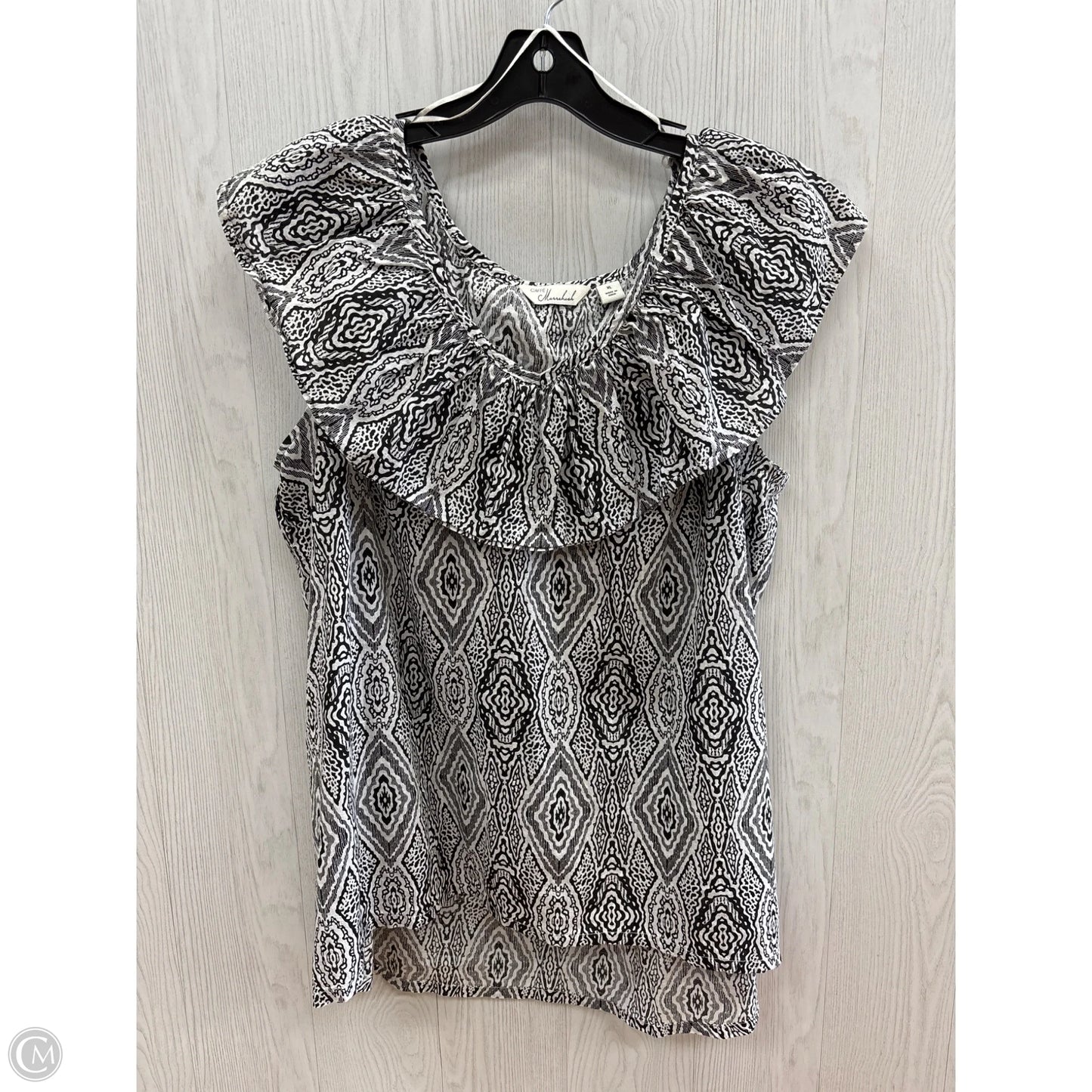Top Sleeveless By Clothes Mentor In Black & White, Size: Xl