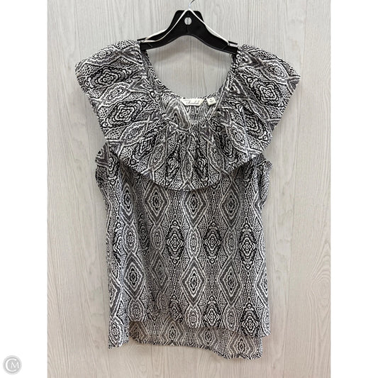 Top Sleeveless By Clothes Mentor In Black & White, Size: Xl
