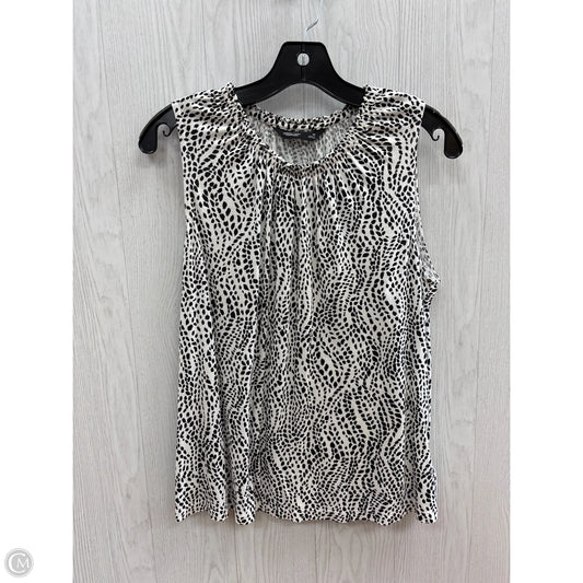 Top Sleeveless By Simply Vera In Black & White, Size: M