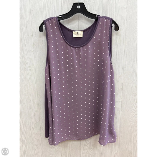 Top Sleeveless By Clothes Mentor In Purple, Size: Xl