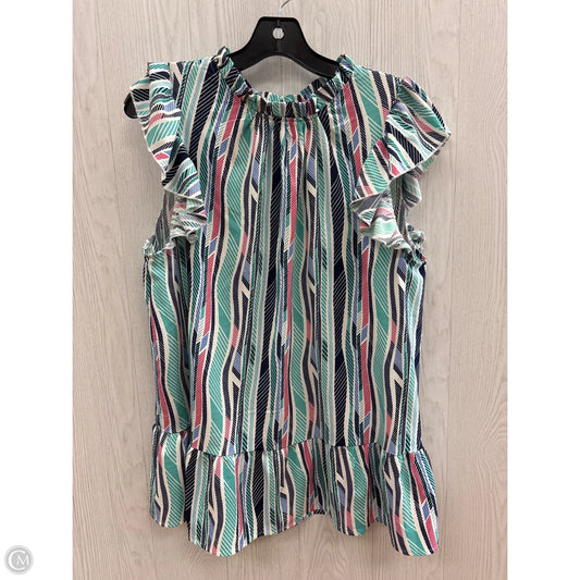 Top Short Sleeve By Jodifl In Striped Pattern, Size: L