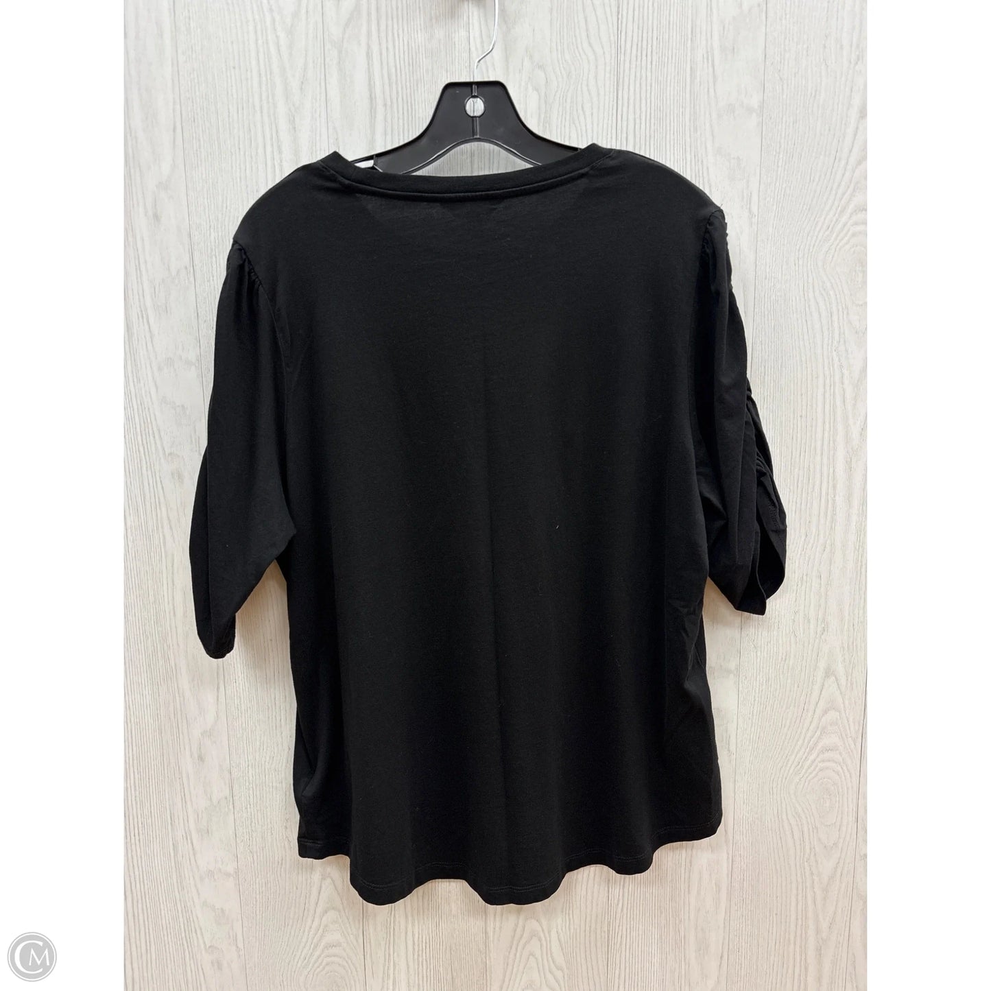 Top Short Sleeve By Time And Tru In Black, Size: 2x