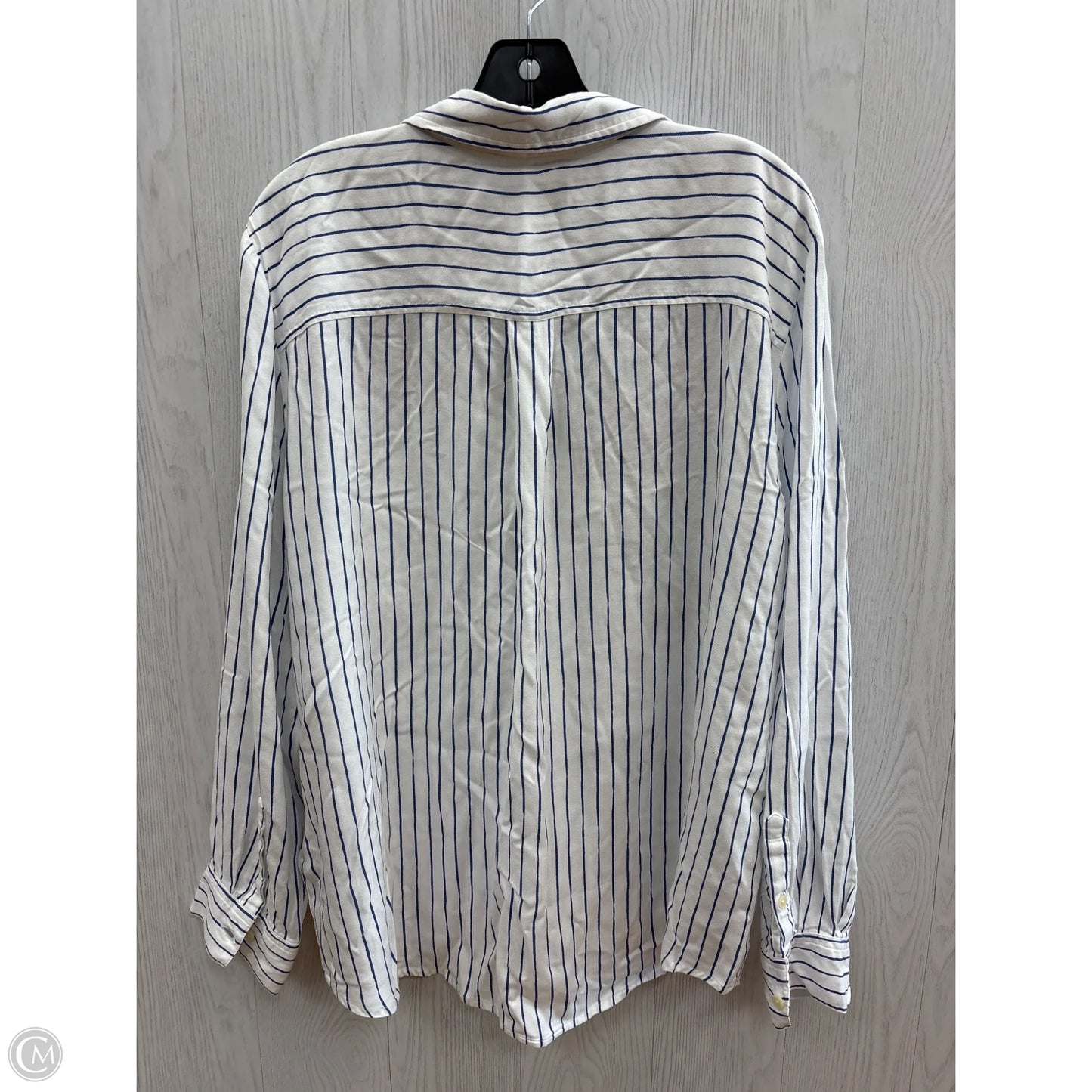 Top Long Sleeve By Style And Company In Blue & White, Size: Xxl