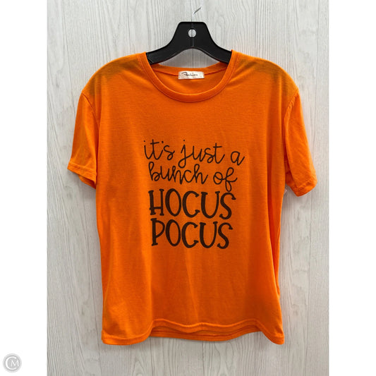 Top Short Sleeve Basic By Clothes Mentor In Orange, Size: L