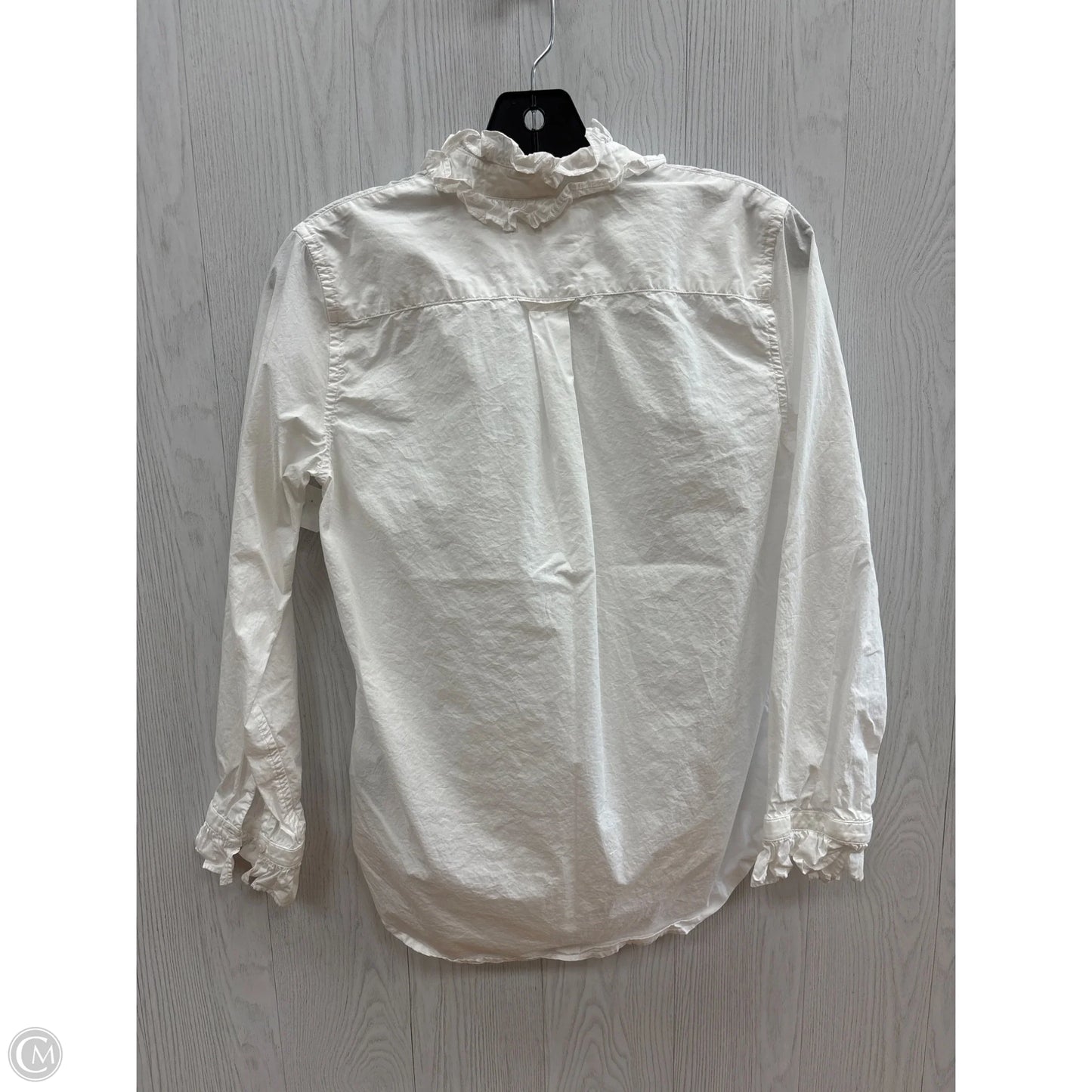 Top Long Sleeve By J. Crew In White, Size: Xs