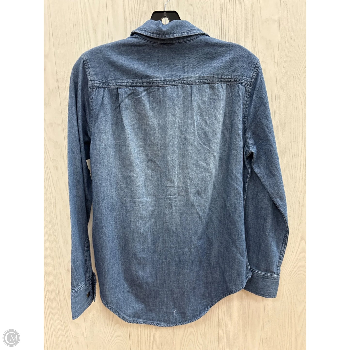 Top Long Sleeve By Lola River In Blue Denim, Size: Xs