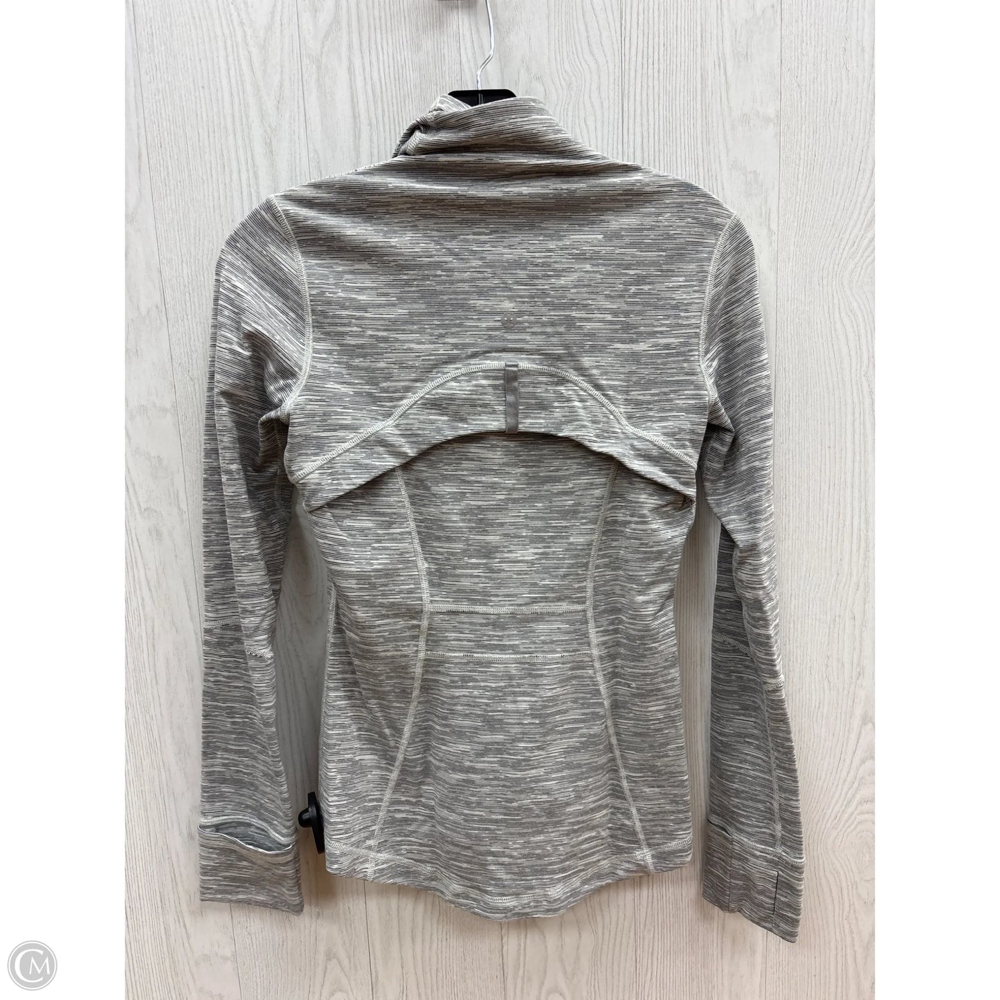 Athletic Jacket By Lululemon In Grey, Size: Xs
