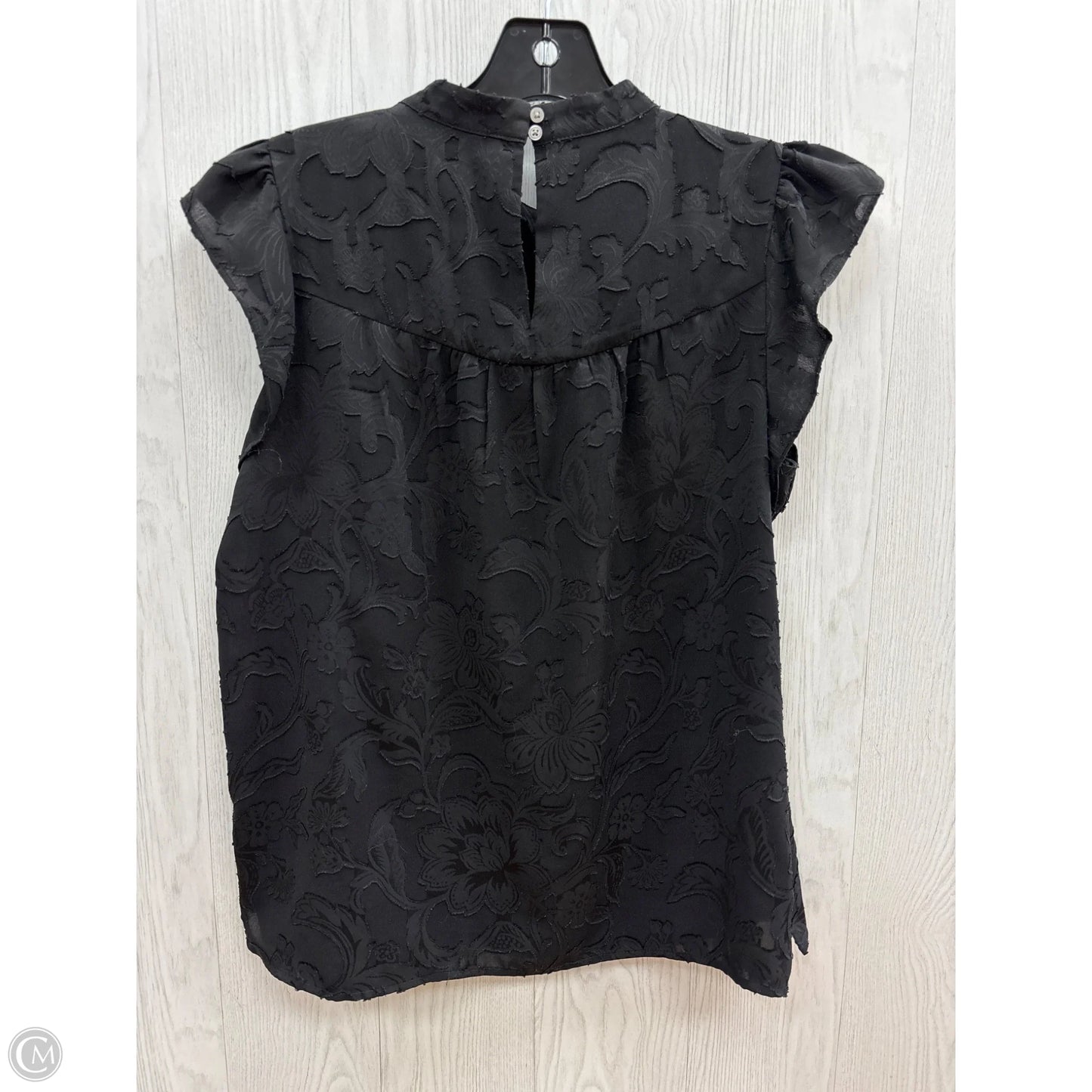 Top Sleeveless By Loft In Black, Size: S