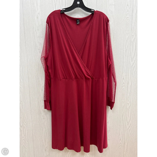 Dress Casual Short By Shein In Red, Size: 3x