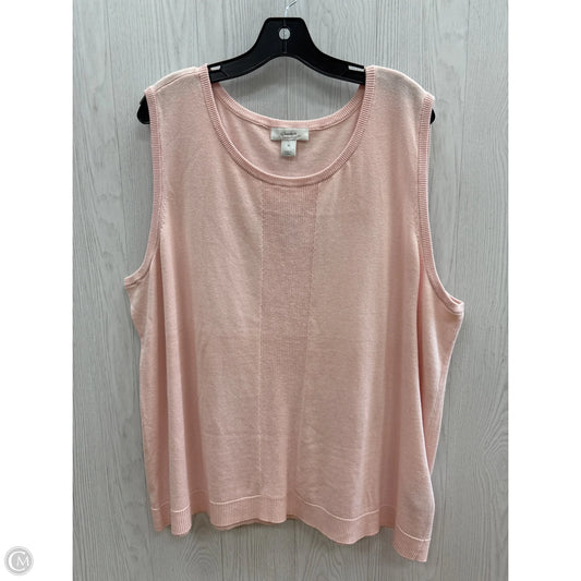 Top Sleeveless Basic By Cj Banks In Pink, Size: 3x