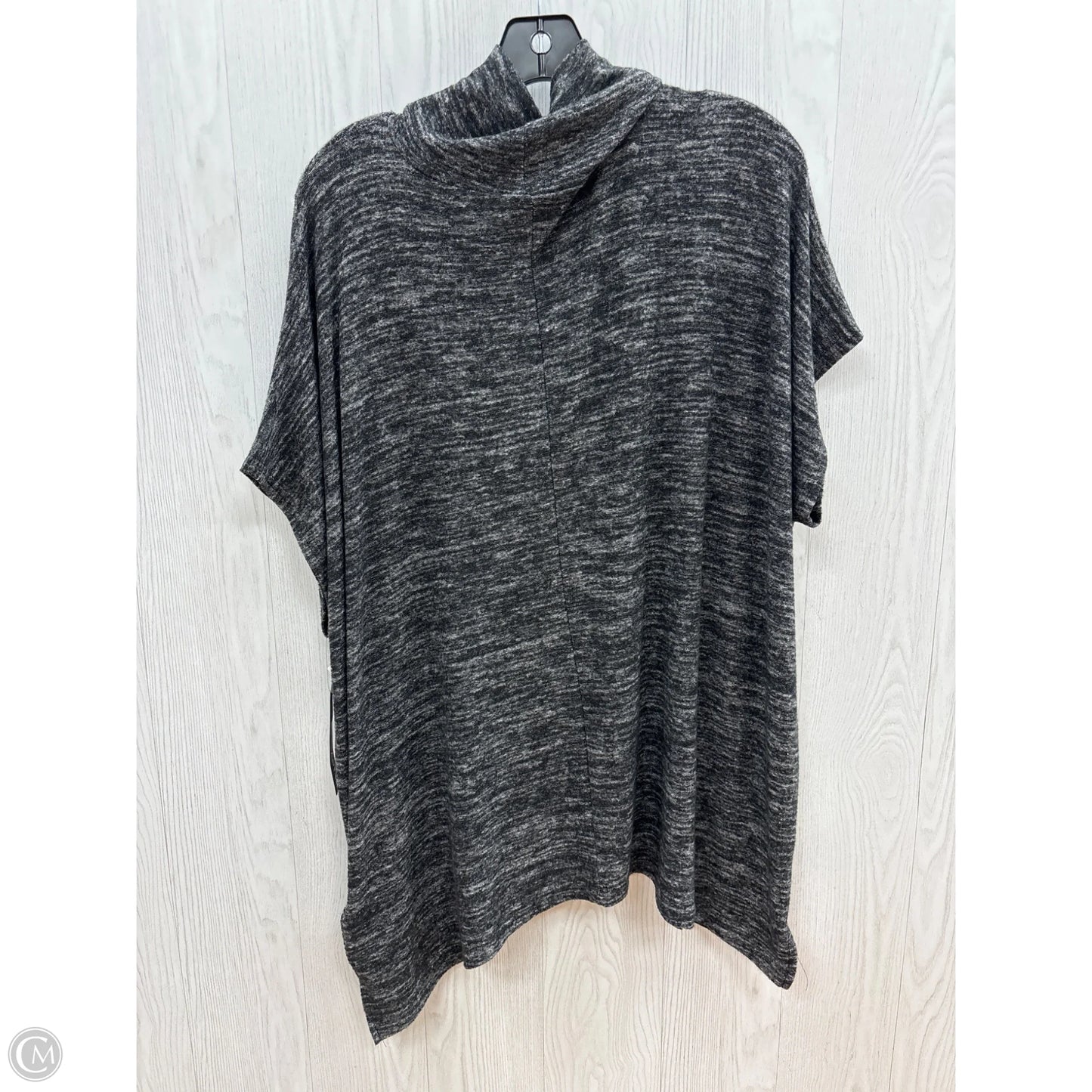Top Short Sleeve By Apt 9 In Grey, Size: 1x