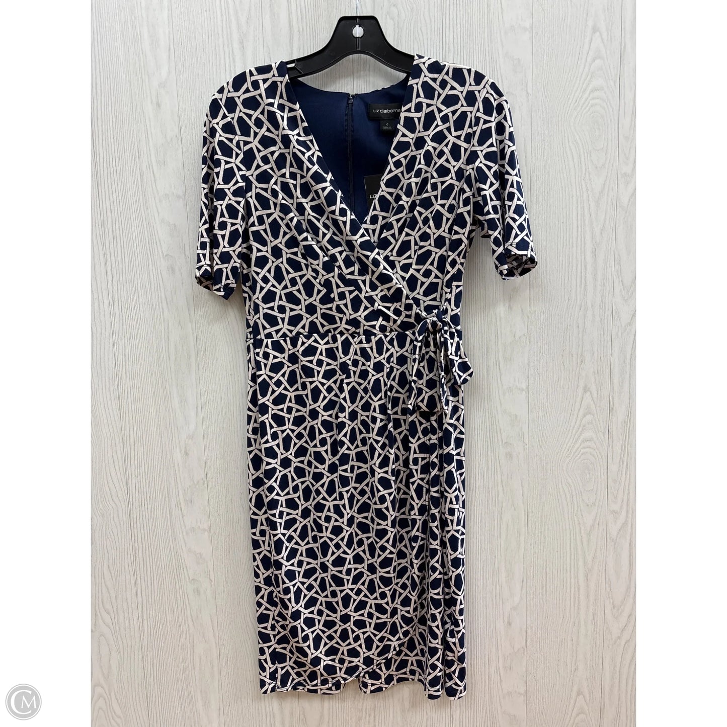 Dress Work By Liz Claiborne In Blue & White, Size: 4