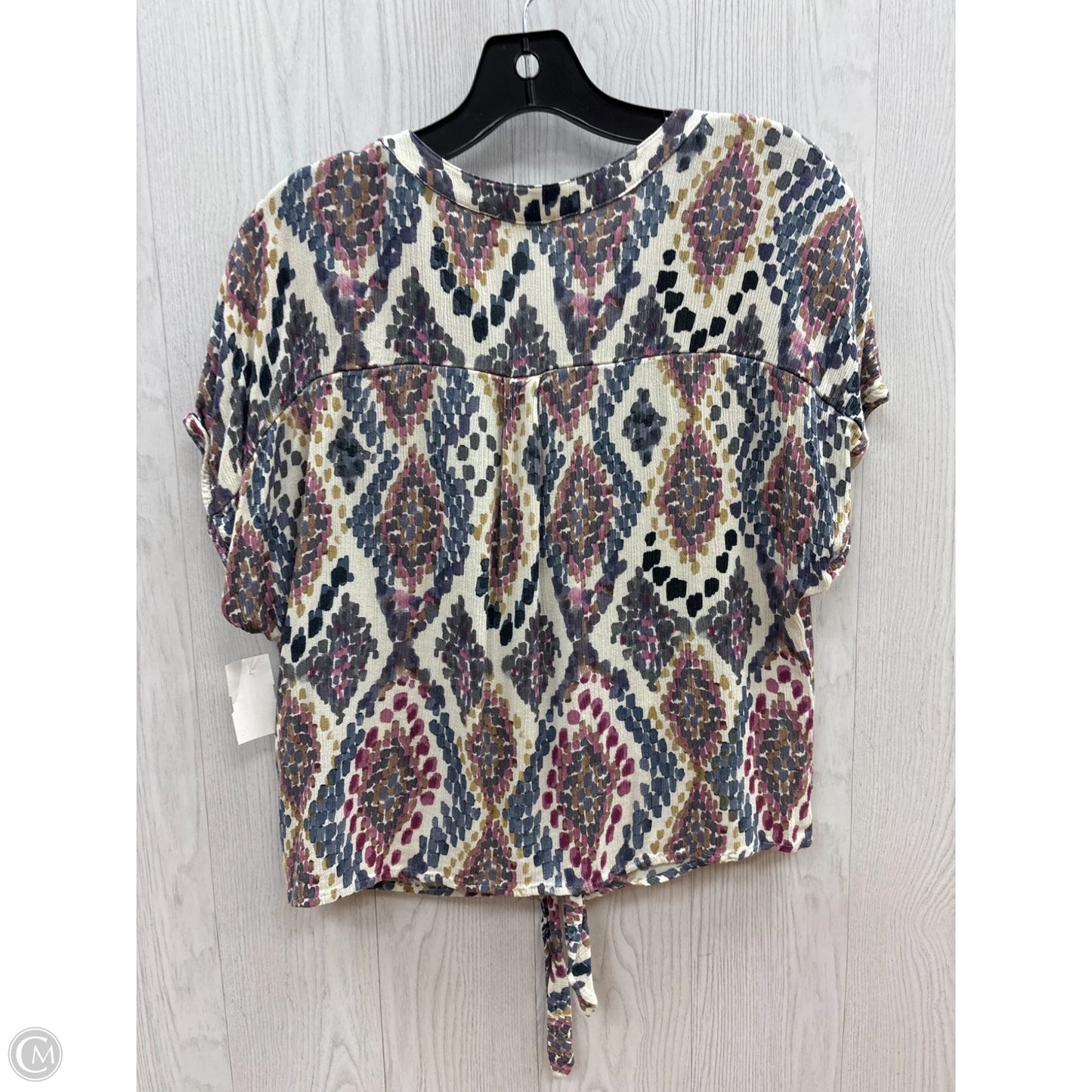 Top Short Sleeve Basic By Love Stitch In Purple & White, Size: M