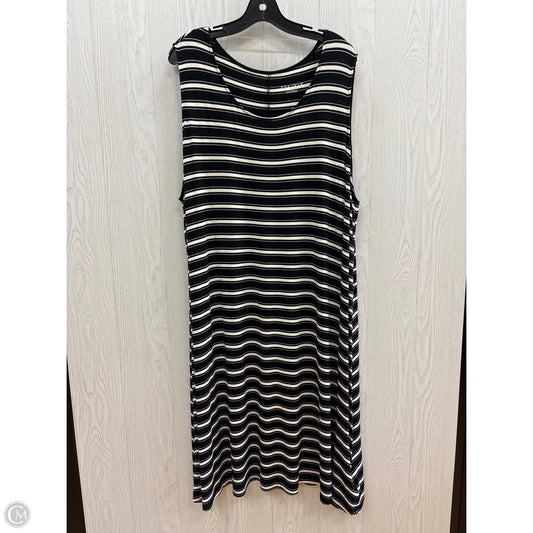 Dress Casual Short By Ava & Viv In Black & White, Size: 2x