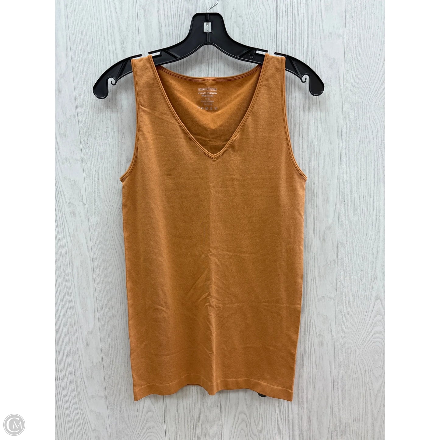 Top Sleeveless Basic By Zenana Outfitters In Orange, Size: 1x