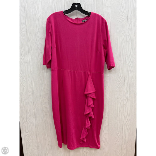 Dress Casual Short By Clothes Mentor In Pink, Size: 2x