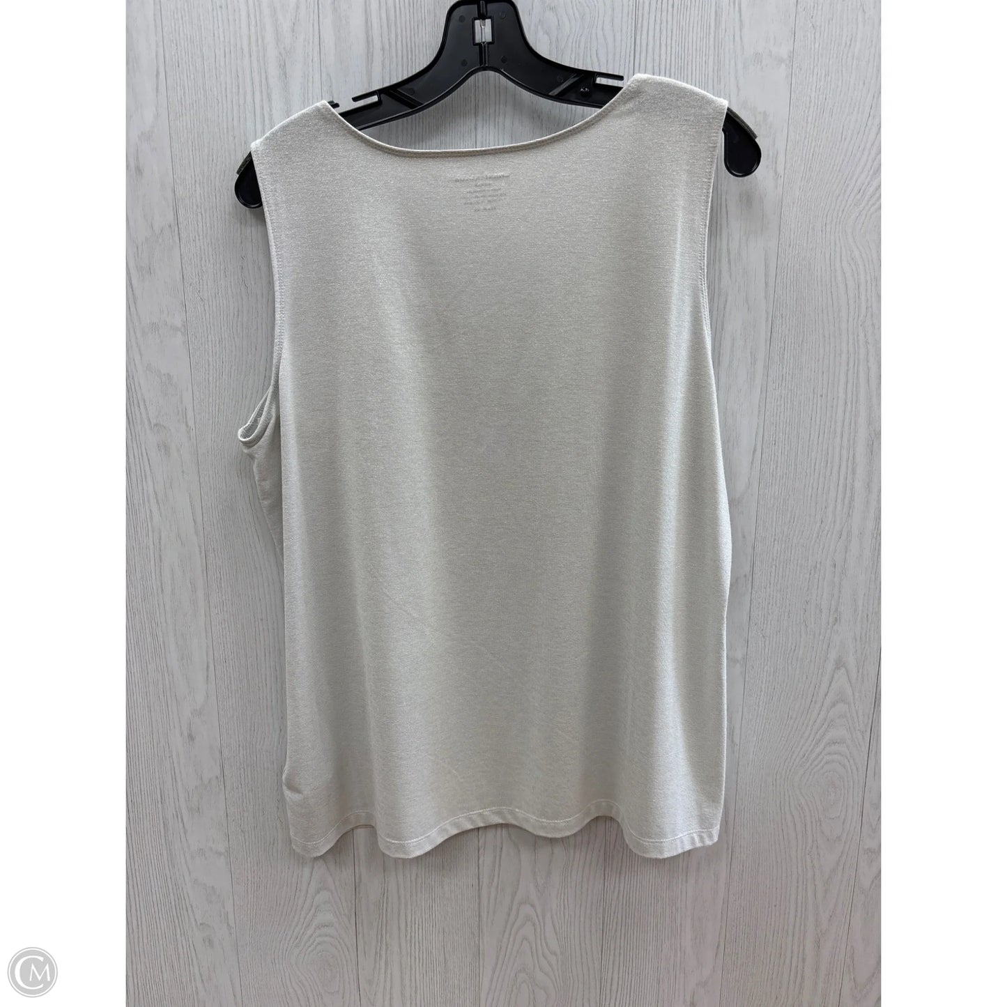 Top Sleeveless Basic By Charter Club In Silver, Size: 1x