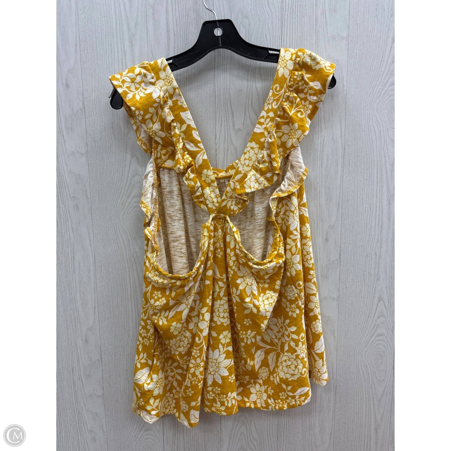 Top Sleeveless By Lc Lauren Conrad In Yellow, Size: 1x