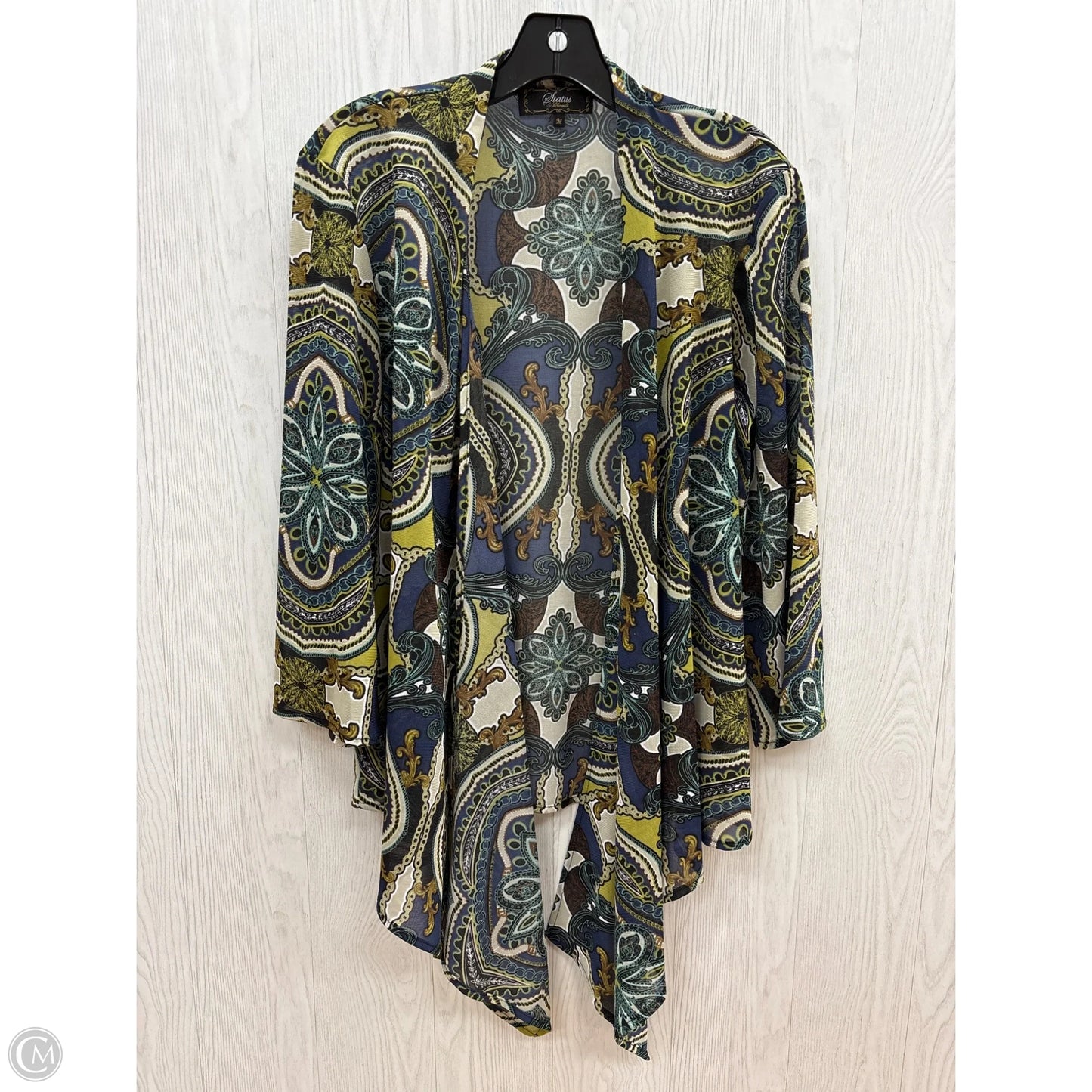 Kimono By Clothes Mentor In Blue & Green, Size: M