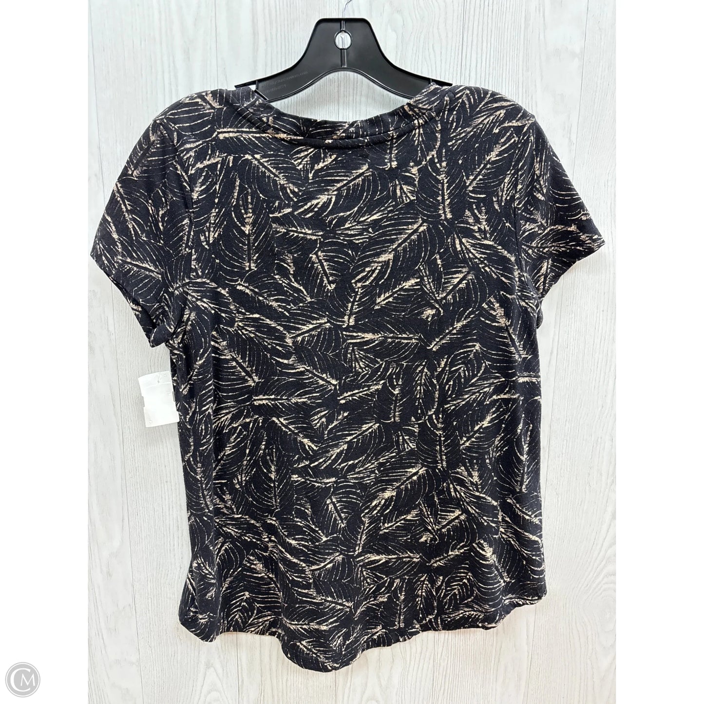 Top Short Sleeve By Falls Creek In Black Tan, Size: M