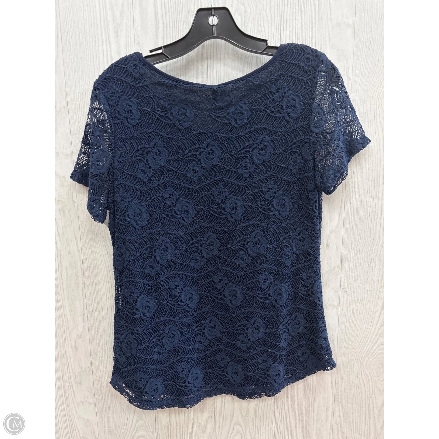Top Short Sleeve By Leo And Nicole In Navy, Size: S