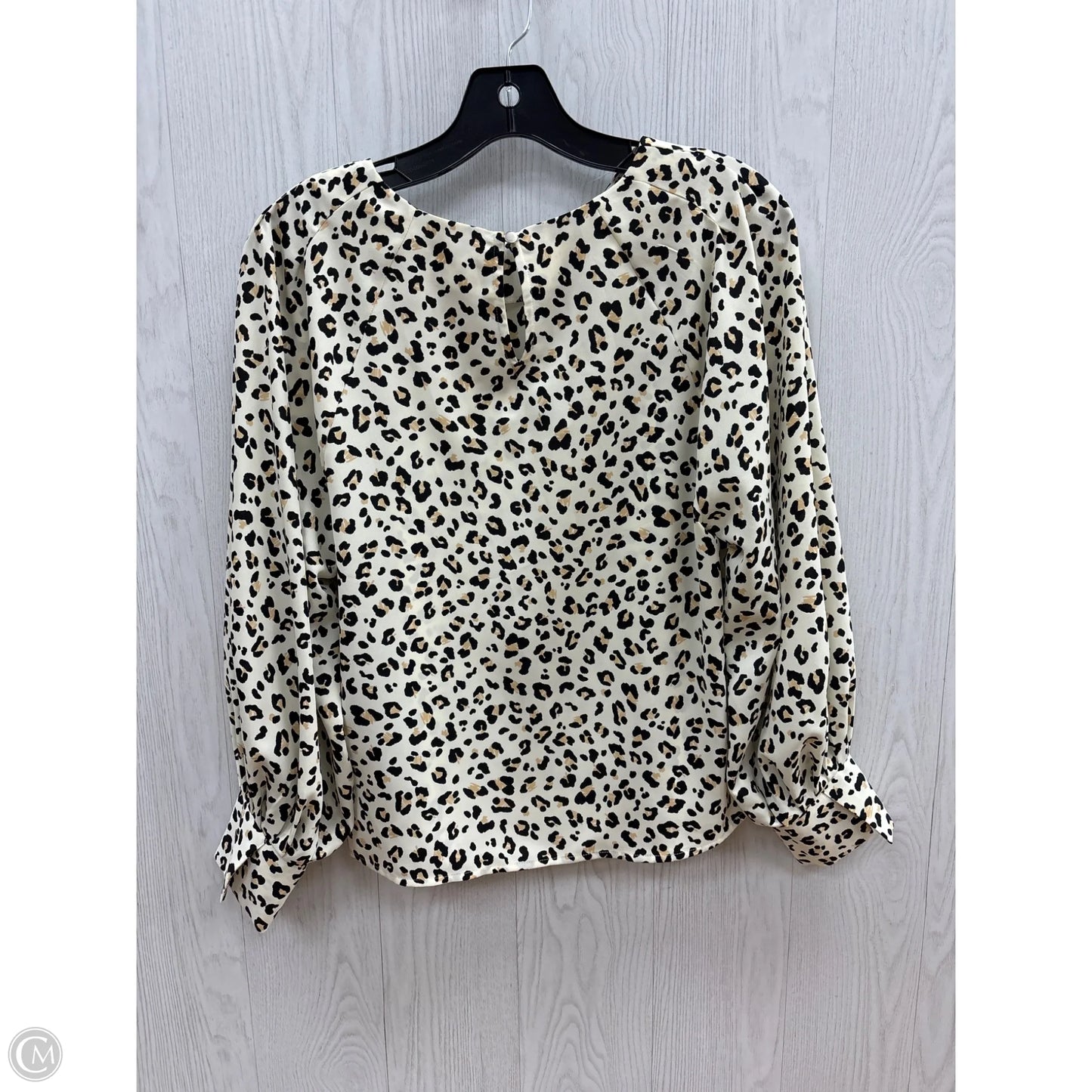 Top Long Sleeve By Nine West In Animal Print, Size: Xs