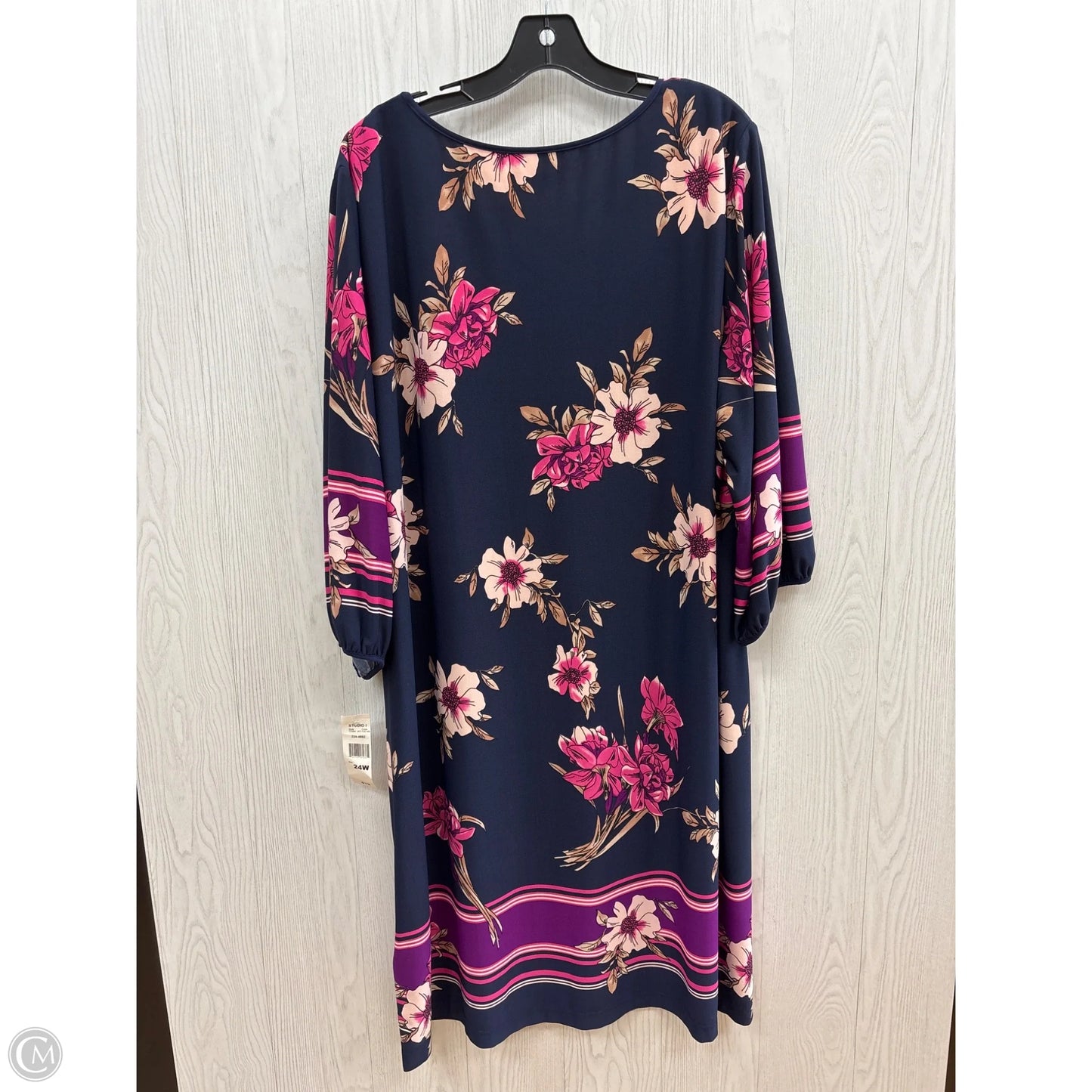 Dress Casual Short By Sandra Darren In Navy, Size: 24