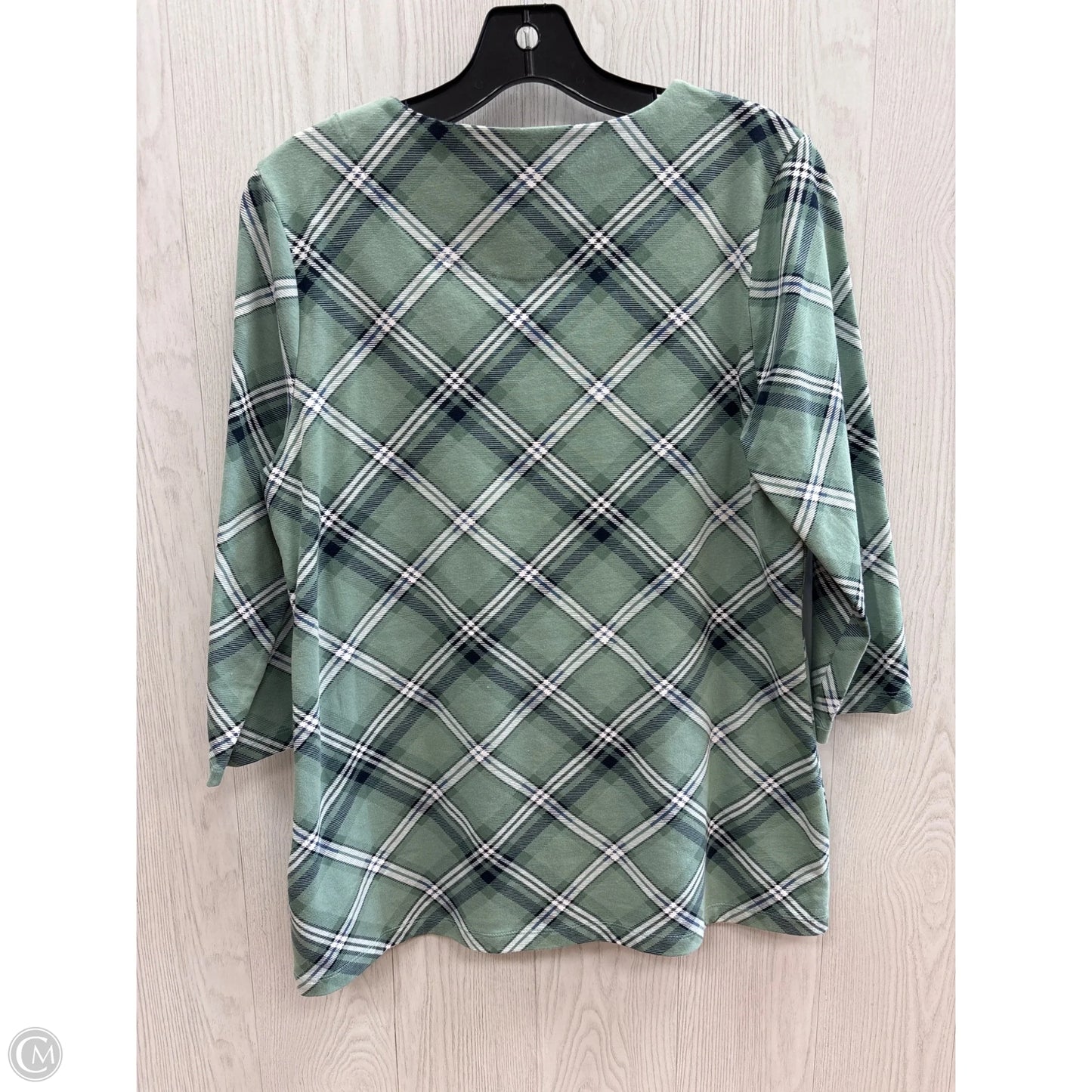 Top 3/4 Sleeve By Denim And Company In Green, Size: S