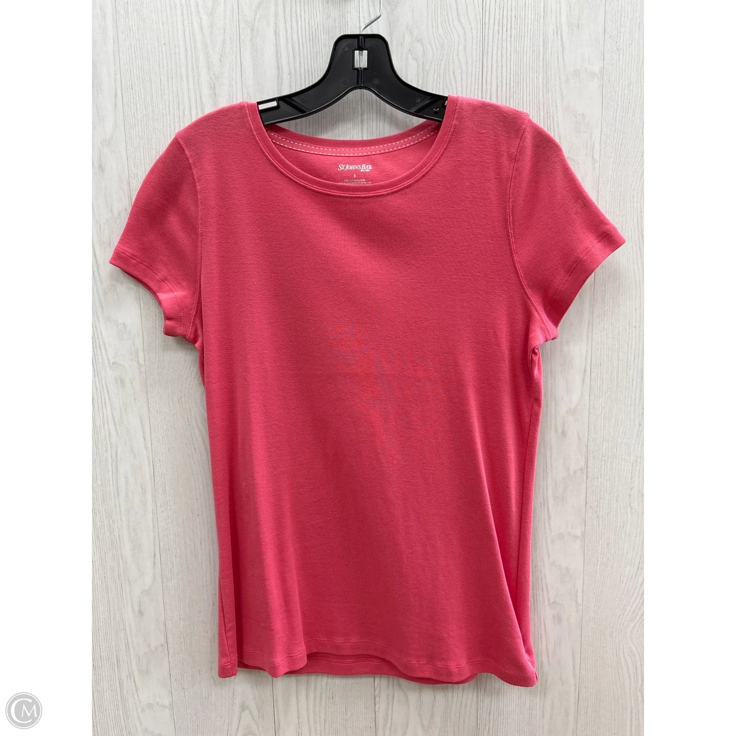 Top Short Sleeve Basic By St Johns Bay In Pink, Size: S