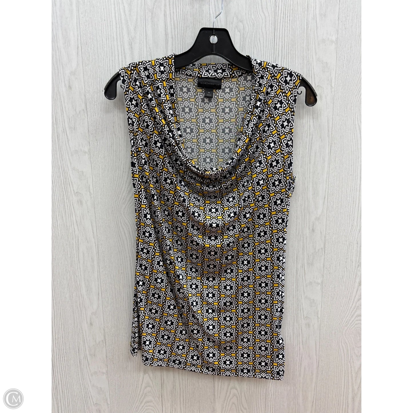Top Sleeveless By Worthington In Black & White, Size: S
