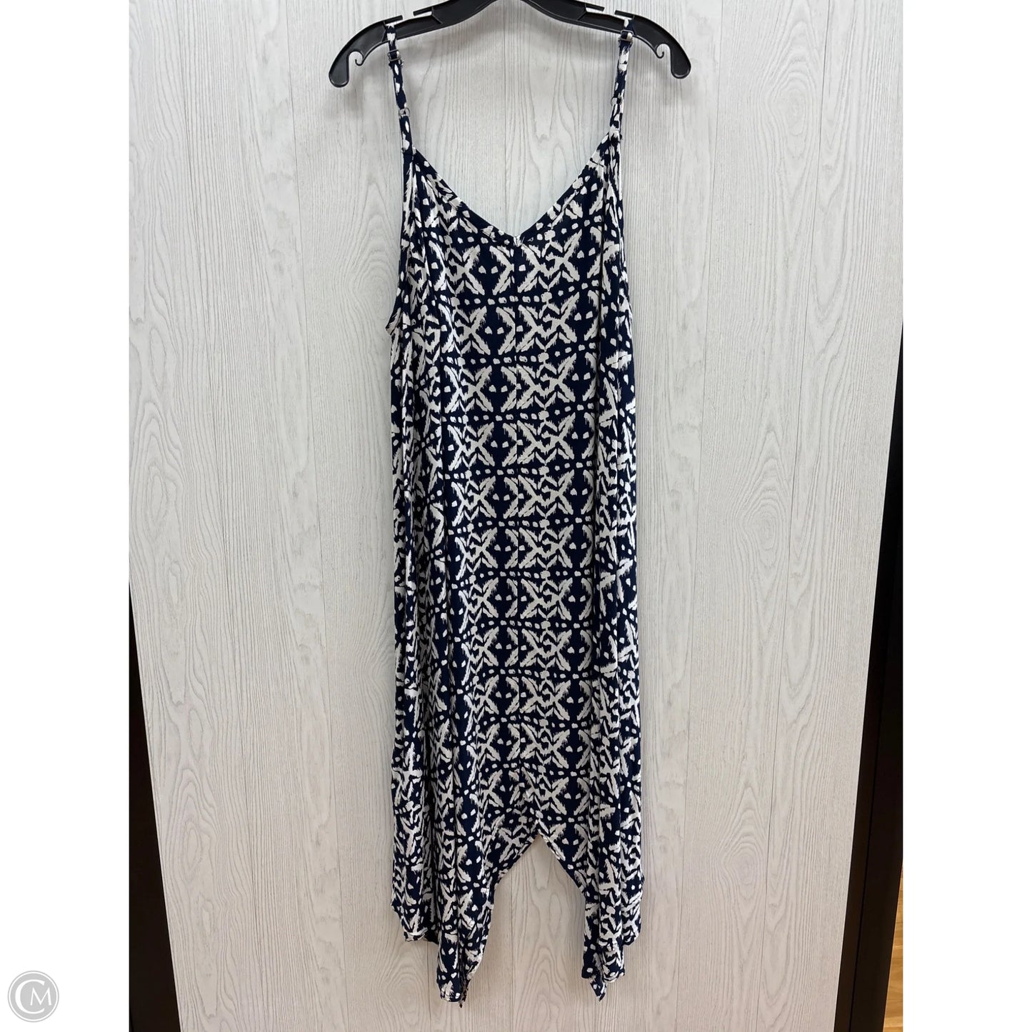 Swimwear Cover-up By Ellos In Blue & White, Size: 20