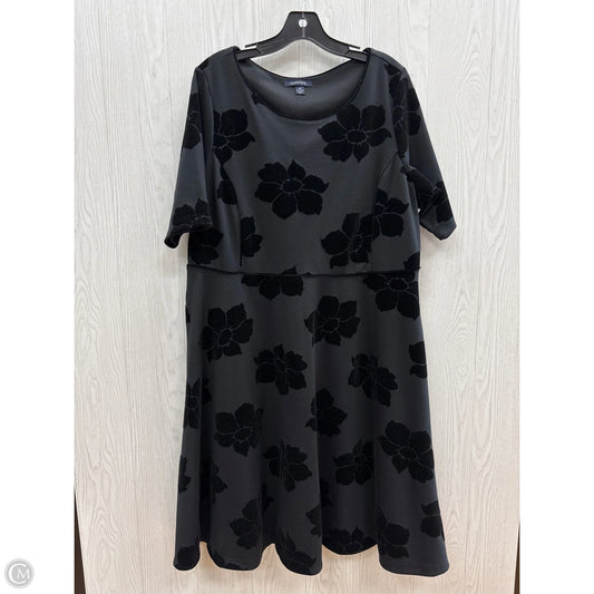 Dress Casual Midi By Lands End In Black, Size: 1x