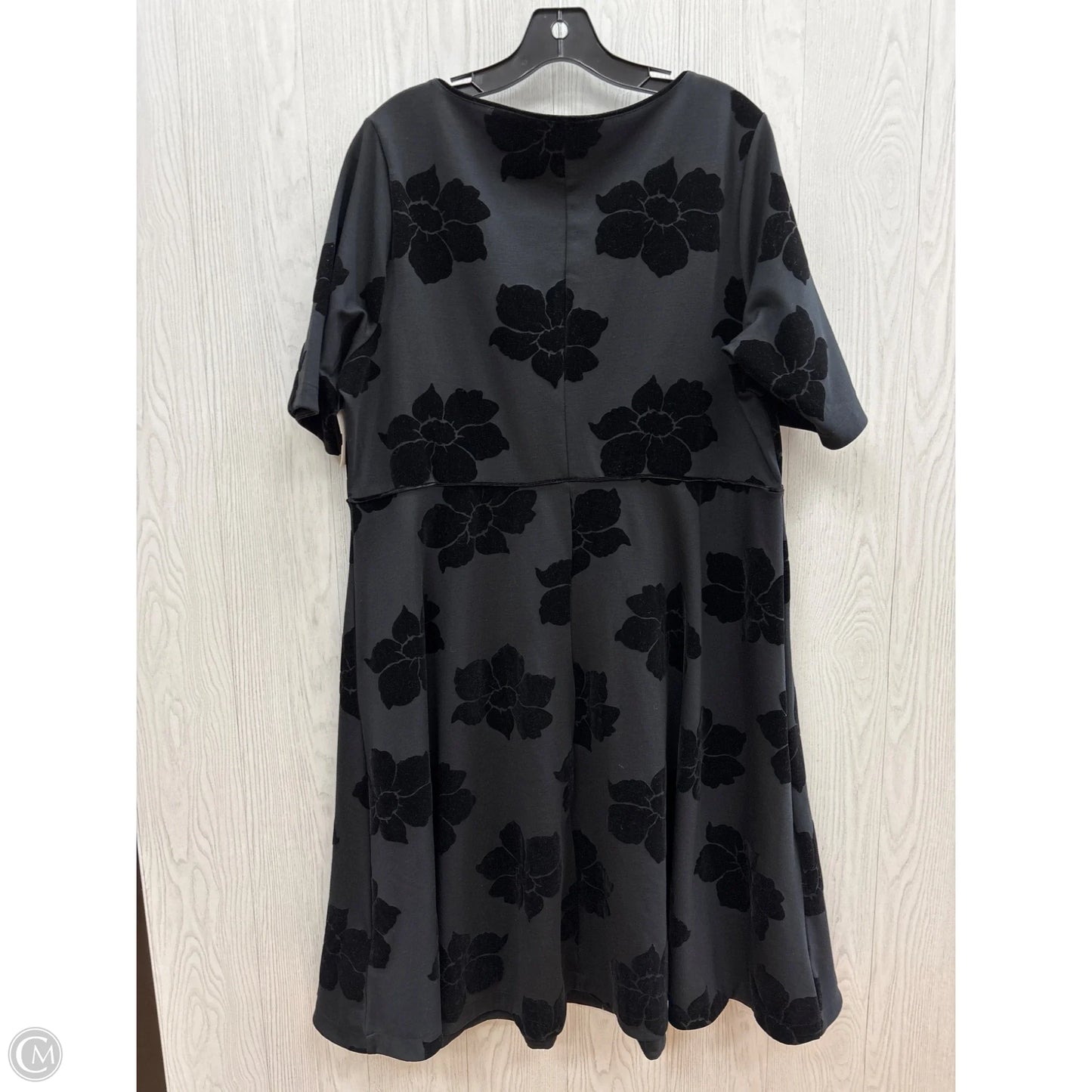 Dress Casual Midi By Lands End In Black, Size: 1x